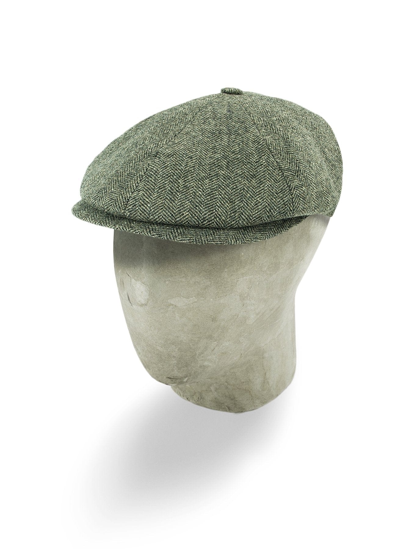 Brown & Grey Herringbone Wool Toni Cap