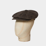 Brown Herringbone Gatsby Cap