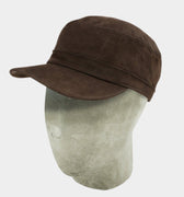 Brown Leather Cuban Cap