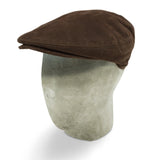 Brown Leather Flat Cap
