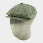 Brown Multicolored Barleycorn Twill Wool Gatsby Cap