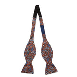 Brown Paisley Silk Handmade Bow Tie