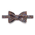 Brown Paisley Silk Handmade Bow Tie
