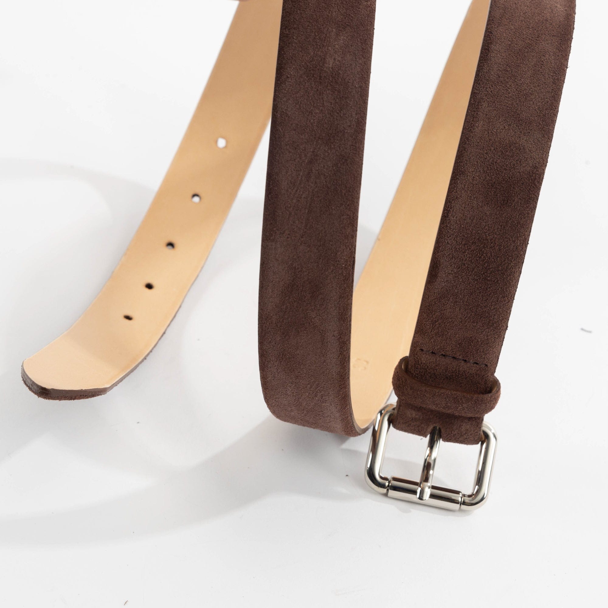 Brown Suede Mount Leather Belt