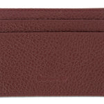 Burgundy Calf Leather Double Sided Card Holder