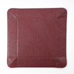 Burgundy Calf Leather with Dark Green Suede Travel Tray