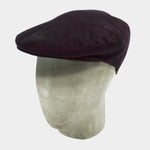 Burgundy Corduroy Cotton Flat Cap