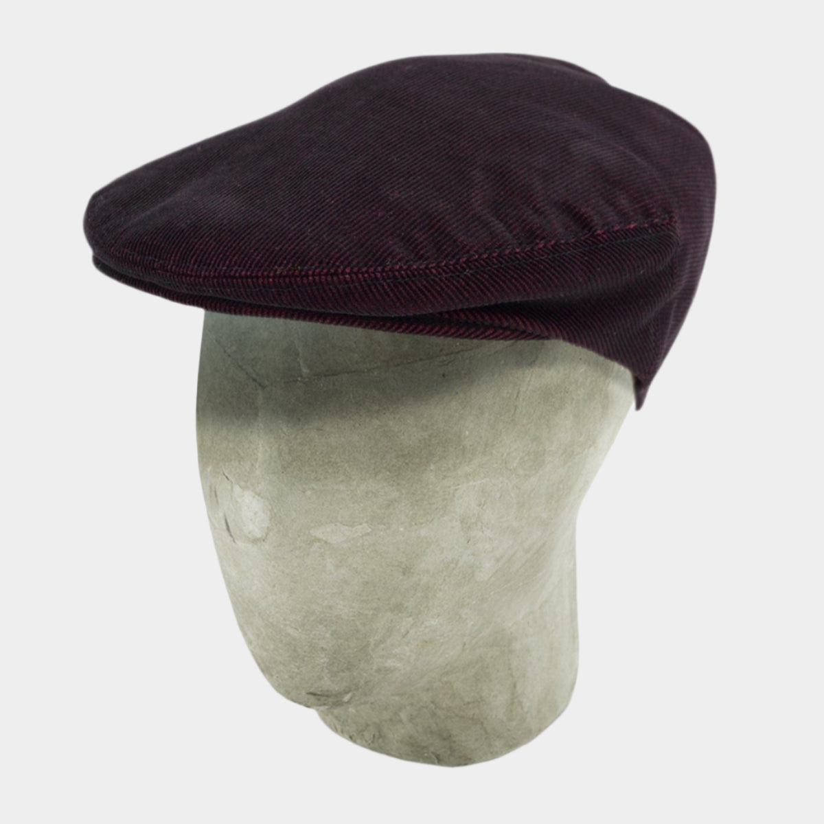 Burgundy Corduroy Cotton Flat Cap