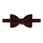 Burgundy Silk Velvet Bow Tie
