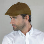Camel Loden Wool Made In England Gatsby Cap