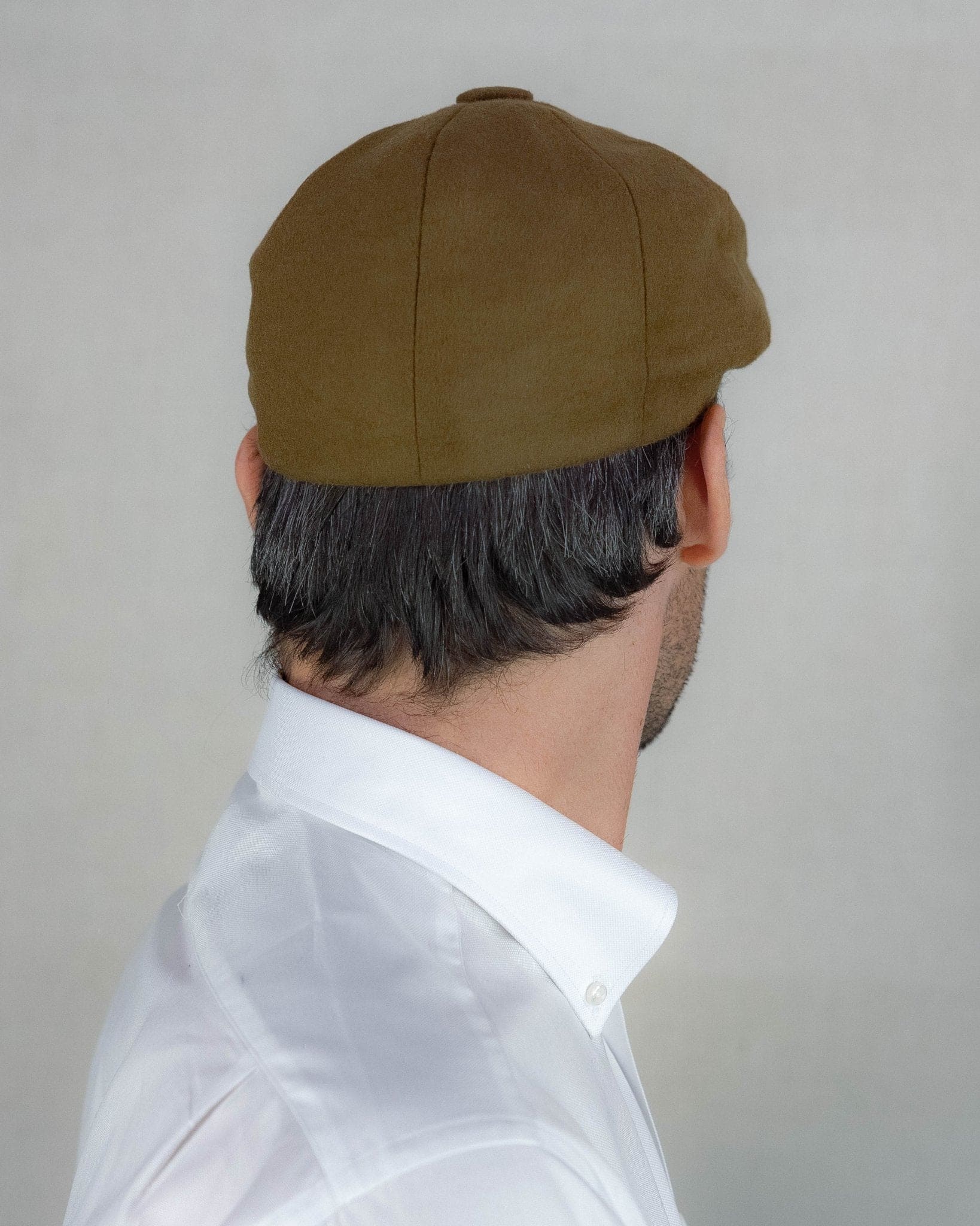 Camel Loden Wool Made In England Gatsby Cap