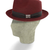 Carmine Red Sinatra Trilby