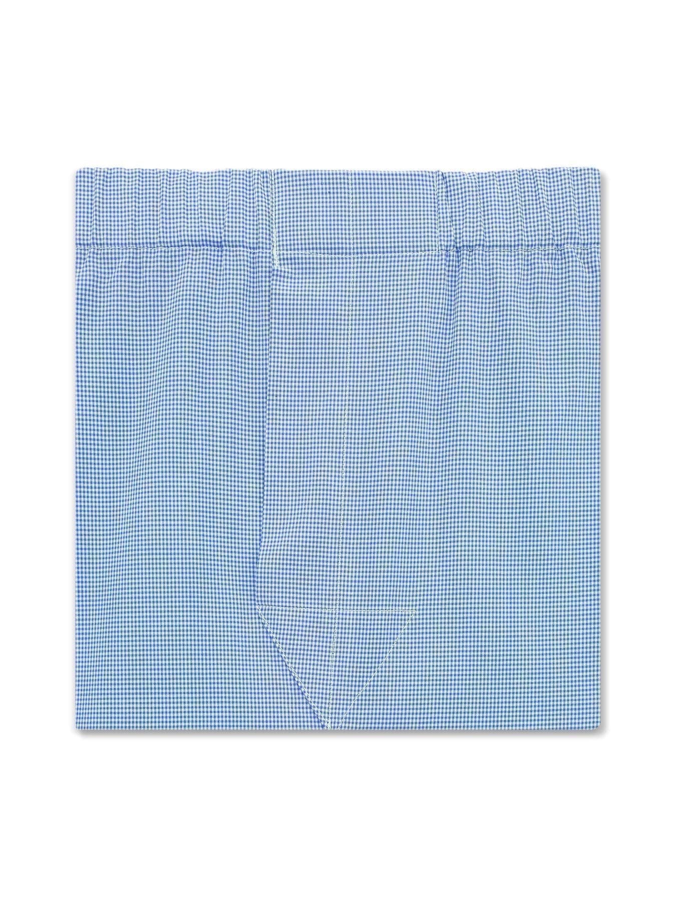 Classic Boxer Shorts in a Blue & White Shepherds Check Poplin Cotton