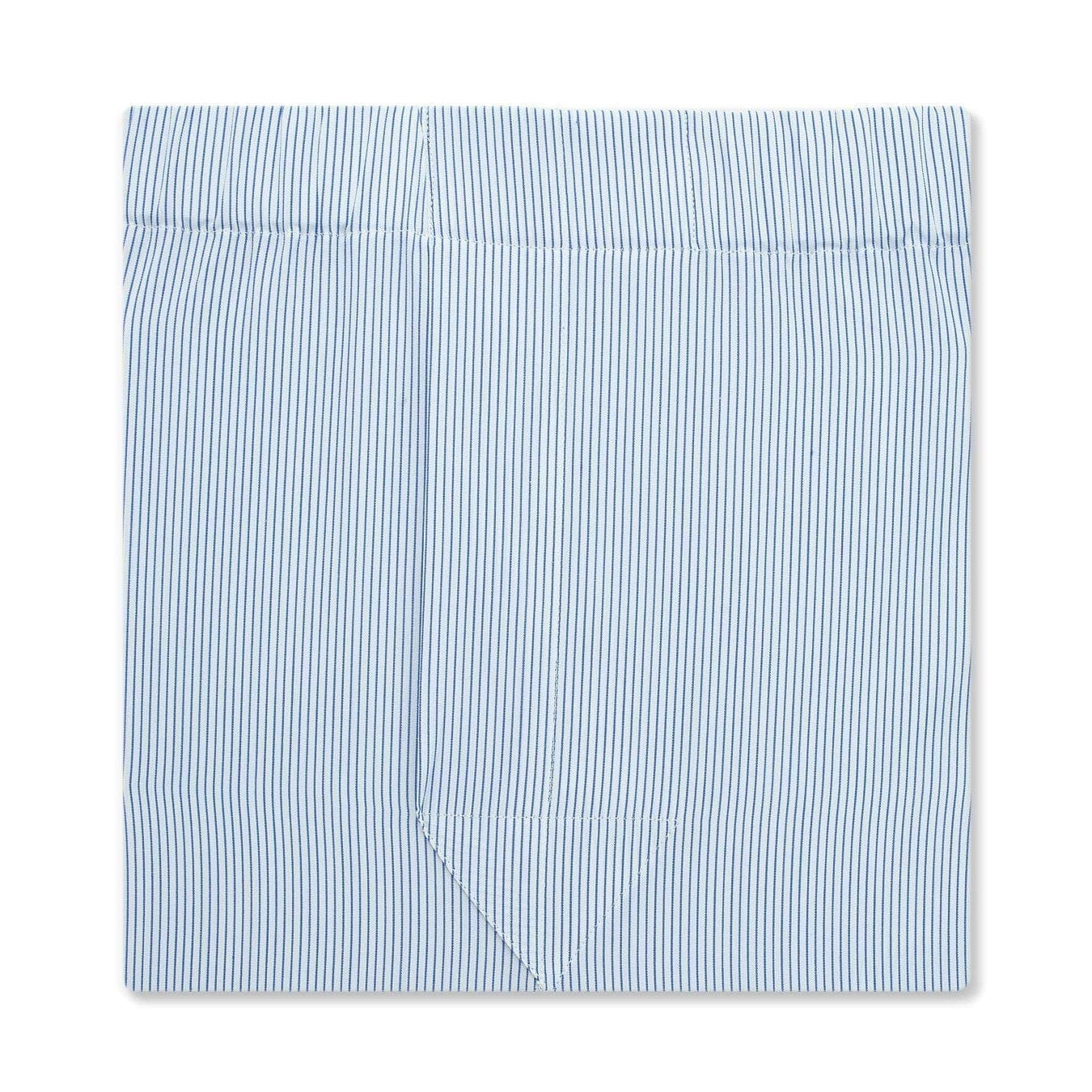 Classic Boxer Shorts in a Mid Blue & White Fine Pinstripe Poplin Cotton