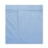 Classic Boxer Shorts in a Plain Blue End-On-End Cotton