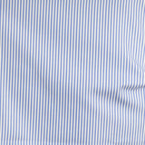 Chemise coupe classique, col classique, poignets à 2 boutons en popeline de coton bengale bleu et blanc moyen