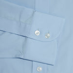 Classic Fit, Classic Collar, 2 Button Cuff Shirt in a Plain Ice Blue Poplin Cotton