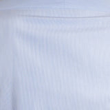 Chemise coupe classique, col classique, double manchette en popeline de coton bleu et blanc