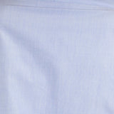 Classic Fit, Classic Collar, Double Cuff Shirt in a Plain Blue End-On-End Cotton