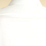 Classic Fit, Classic Collar, Double Cuff Shirt in a Plain White Herringbone Cotton