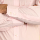 Classic Fit, Classic Collar, Two Button Cuff Shirt in Pink Line Stripe