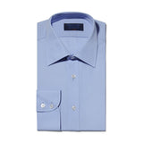 Classic fit, Classic Collar, Two Button Cuff Shirt In Plain Blue Poplin