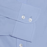Classic fit, Classic Collar, Two Button Cuff Shirt In Plain Blue Poplin