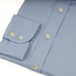 Classic Fit, Cutaway Collar, Two Button Cuff Shirt in Light Blue Twill