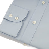 Classic Fit, Cutaway Collar, Two Button Cuff Shirt in Plain Light Blue