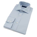Classic Fit, Cutaway Collar, Two Button Cuff Shirt in Plain Light Blue