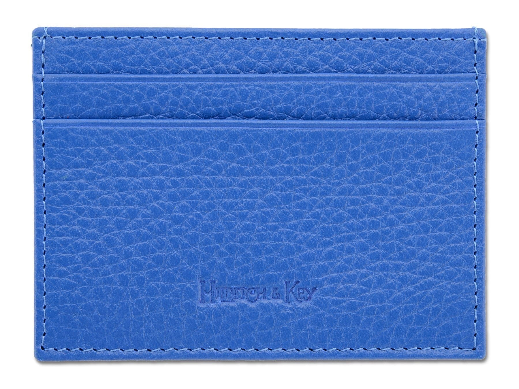 Cobalt Calf Leather Double Sided Card Holder - Hilditch & Key
