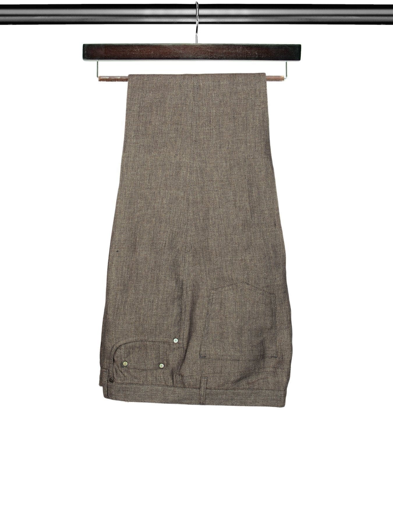 Coffee Brown Linen Trousers