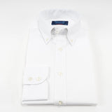 Contemporary Fit, Button Down Collar, 2 Button Cuff Shirt in a White Basket Weave