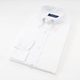 Contemporary Fit, Button Down Collar, 2 Button Cuff Shirt in a White Basket Weave