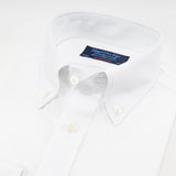 Contemporary Fit, Button Down Collar, 2 Button Cuff Shirt in a White Basket Weave