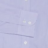 Contemporary Fit, Button Down Collar, 2 Button Cuff Shirt In Neat Lilac Check