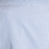 Chemise à coupe contemporaine, col classique, poignets à 2 boutons, en popeline de coton bengale bleu et blanc moyen