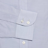 Contemporary Fit, Classic Collar, 2 Button Cuff Shirt in a Plain Grey Twill Cotton