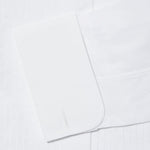 Contemporary Fit, Classic Collar, Double Cuff White Poplin Cotton Shirt with a Narrow Pleated Front - Hilditch & Key