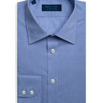 Contemporary Fit, Classic Collar, Two Button Cuff in Blue & White Shepherds Check