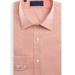Contemporary Fit, Classic Collar, Two Button Cuff in Orange & White Check