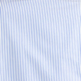 Chemise à coupe contemporaine, col italien, poignets à 2 boutons en popeline de coton bengale bleu et blanc moyen
