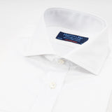Contemporary Fit, Cutaway Collar, 2 Button Cuff Shirt in a White Houndstooth
