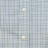 Contemporary Fit, Cutaway Collar, 2 Button Cuff Shirt in Blue & Navy Twill Check