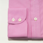 Contemporary Fit, Cutaway Collar, 2 Button Cuff Shirt in Lilac Micro Check