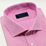 Contemporary Fit, Cutaway Collar, 2 Button Cuff Shirt in Lilac Micro Check