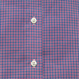 Contemporary Fit, Cutaway Collar, 2 Button Cuff Shirt in Pink & Sky Blue Check