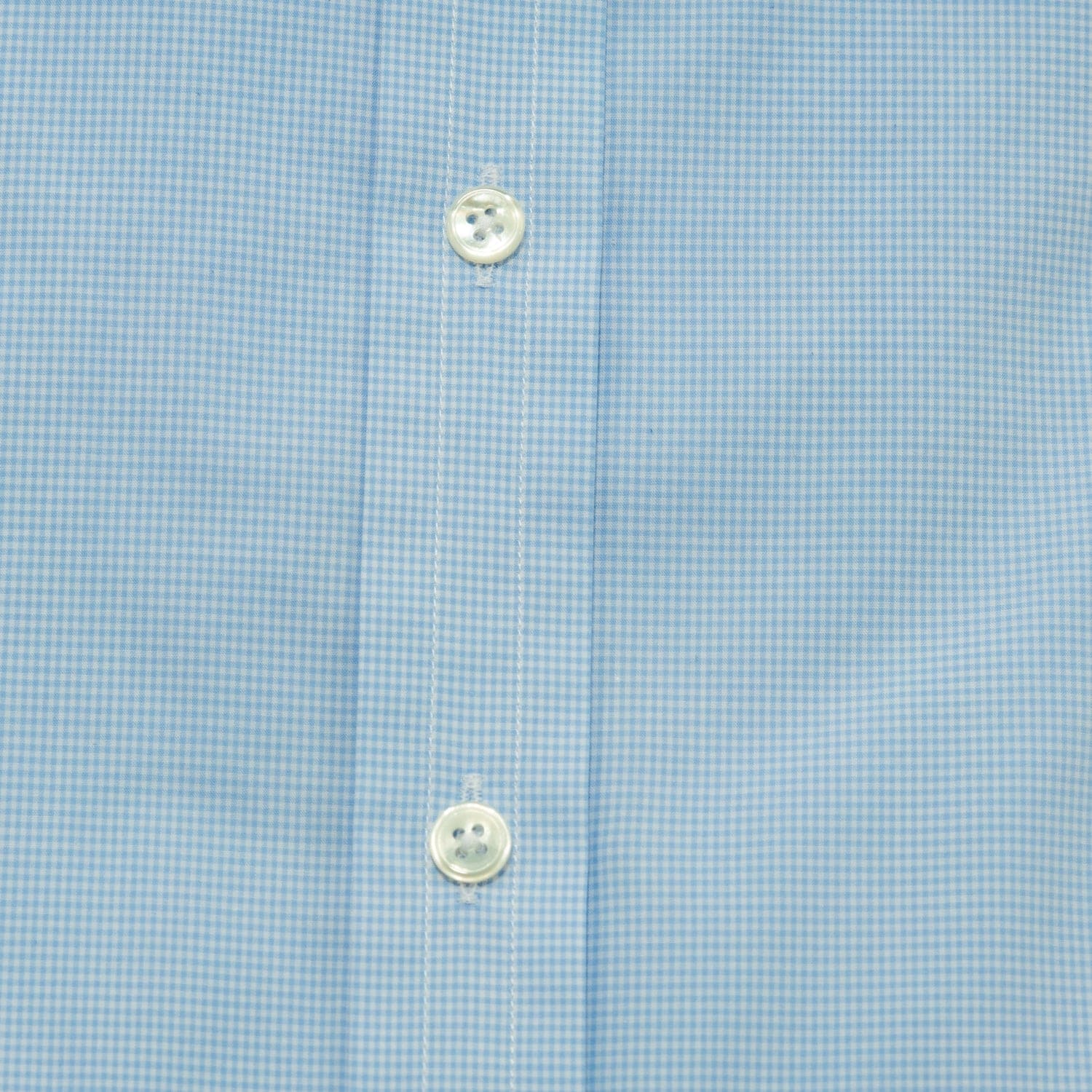 Contemporary Fit, Cutaway Collar, 2 Button Cuff Shirt in Sky Blue Micro Check