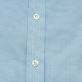 Contemporary Fit, Cutaway Collar, 2 Button Cuff Shirt in Sky Blue Micro Check