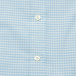 Contemporary Fit, Cutaway Collar, 2 Button Cuff Shirt in Sky Blue Twill Check